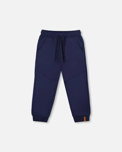 Deux Par Deux Fleece Sweatpants With Pockets In Blue