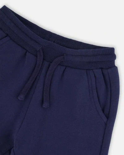 Deux Par Deux Fleece Sweatpants With Pockets In Blue