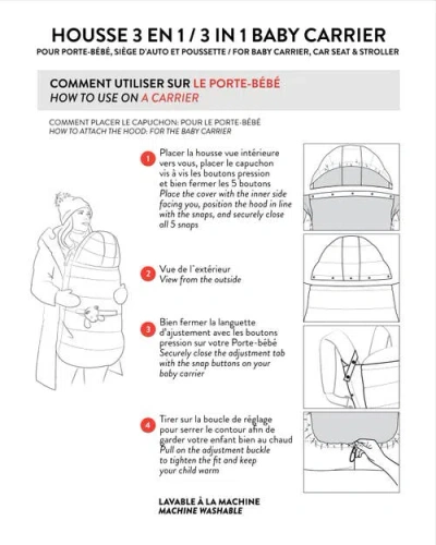 Deux Par Deux Gender Inclusive 3-in-1 Multifunction Cover For Car Seat, Stroller, And Carrier In Blue