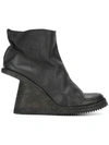 Guidi Wedge Heel Suede Ankle Boots