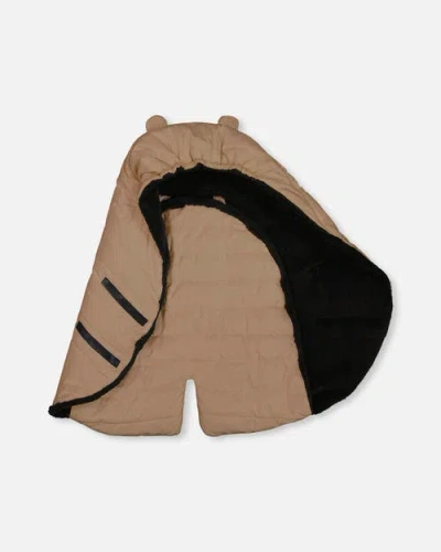 Deux Par Deux Gender Inclusive Snugly Wrap Designed For Car Seat And Stroller In Brown