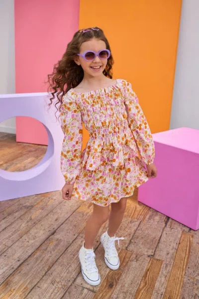 Bisby Kids' Shirred Circle Skirt In Multi