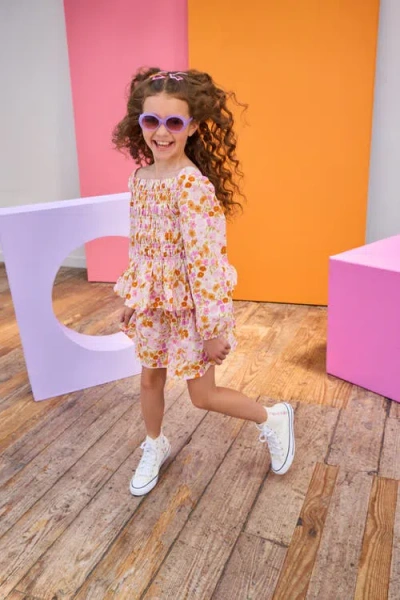 Bisby Kids' Shirred Circle Skirt In Multi