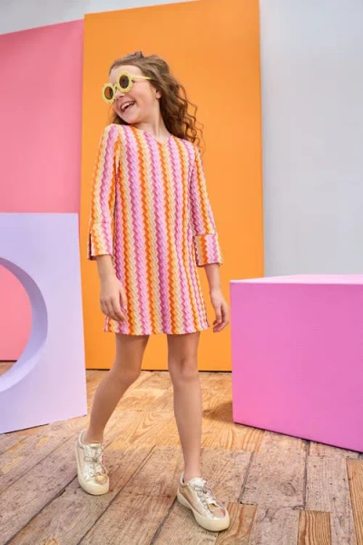 Bisby Kids' Crochet Natalie Dress In Pink