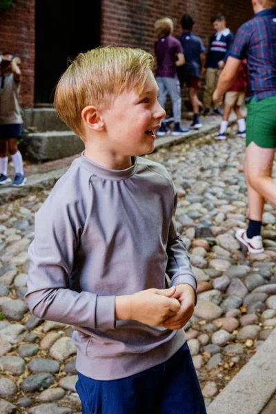 Courtside Kids Boys Pullover Sweatshirt In Gray