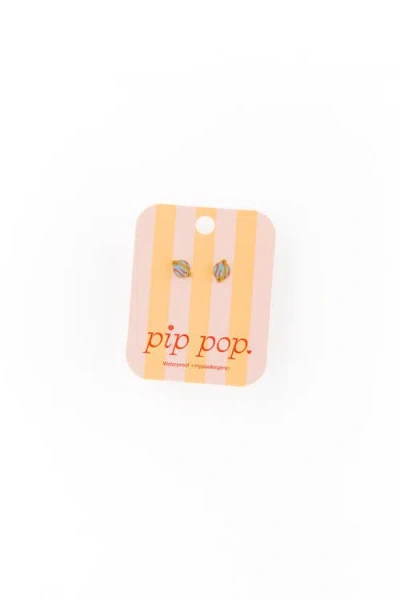Pip Pop Planet Stud Earrings In Gold