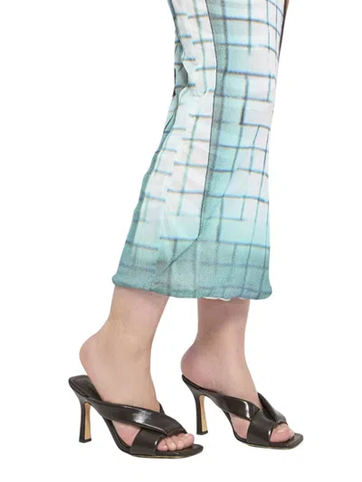Jean Paul Gaultier Fire Printed Mesh Sleeveless Midi Dress In Multi