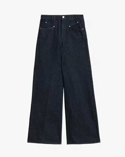 Isabel Marant Lemony Wide-leg Trousers In Blue