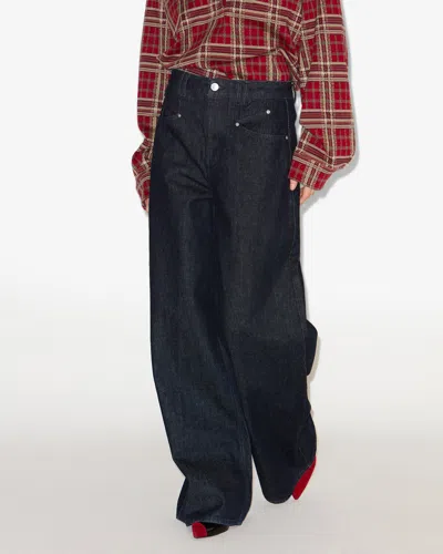 Isabel Marant Lemony Wide-leg Trousers In Blue