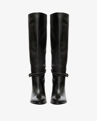Isabel Marant Ieva Button Boots In Black