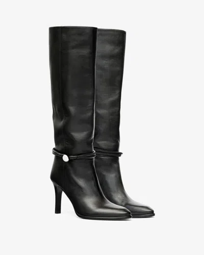 Isabel Marant Ieva Button Boots In Black