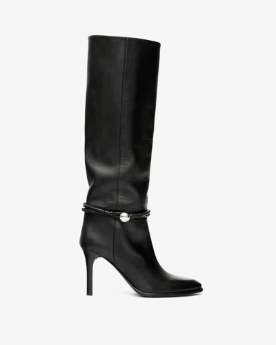 Isabel Marant Ieva Button Boots In Black
