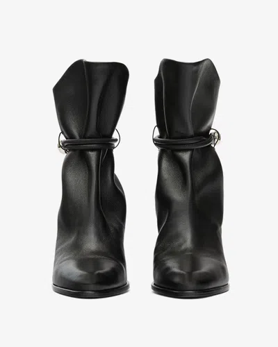Isabel Marant Lolya Leather Boots In Black