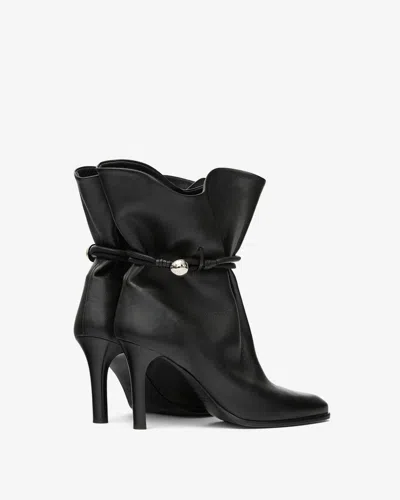 Isabel Marant Lolya Leather Boots In Black