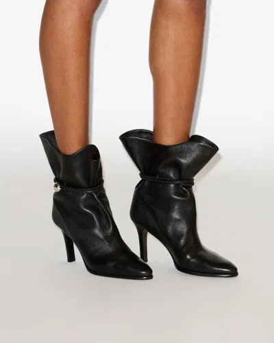 Isabel Marant Lolya Leather Boots In Black