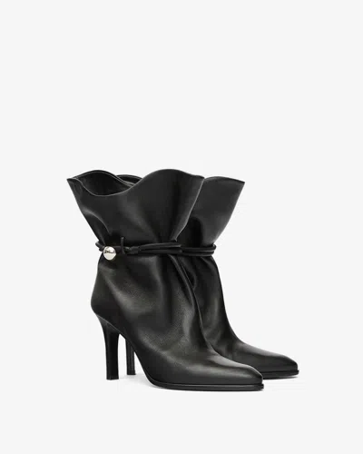 Isabel Marant Lolya Leather Boots In Black