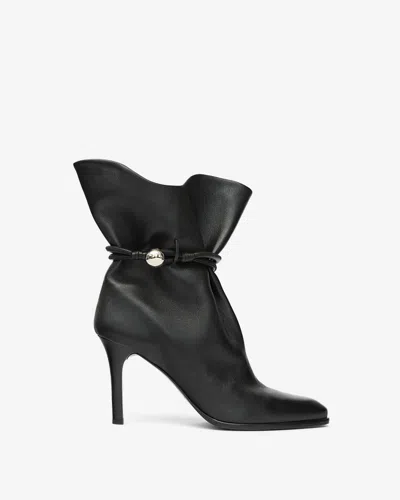 Isabel Marant Lolya Leather Boots In Black