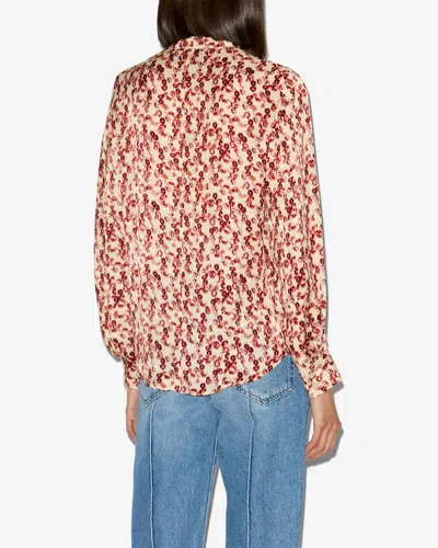 Isabel Marant Floral Print Jacquard Ilda Shirt In Red