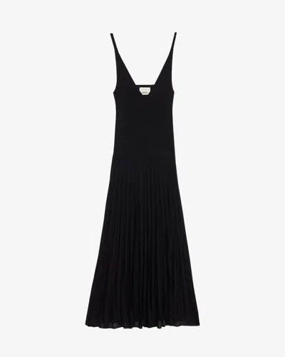 Isabel Marant Velma Crepe Knit Dress In Black
