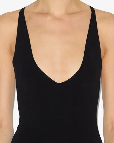 Isabel Marant Velma Crepe Knit Dress In Black