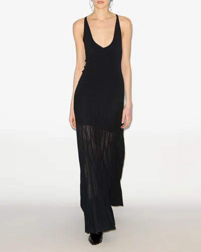 Isabel Marant Velma Crepe Knit Dress In Black