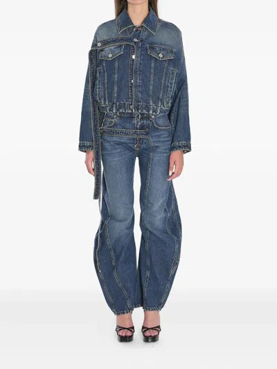 Jean Paul Gaultier Women Oversized Denim Jacket In Blue