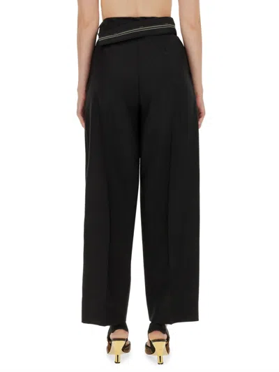 Fendi "kid Mohair Carrot Fit Pants In Black