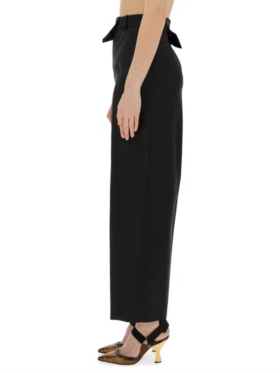 Fendi "kid Mohair Carrot Fit Pants In Black