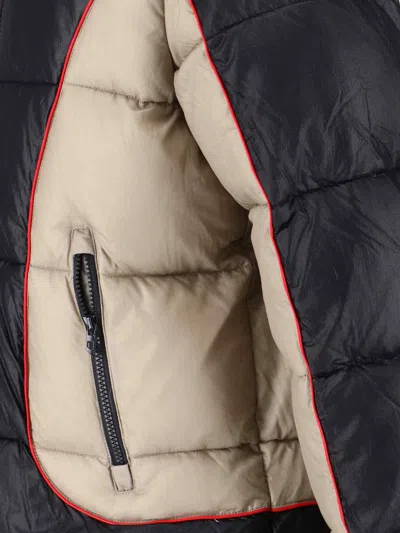 Diesel W-ostend Impactful Color-block Puffer Jacket In Black