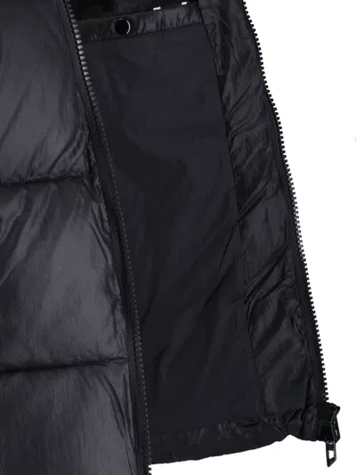 Diesel W-ostend Impactful Color-block Puffer Jacket In Black