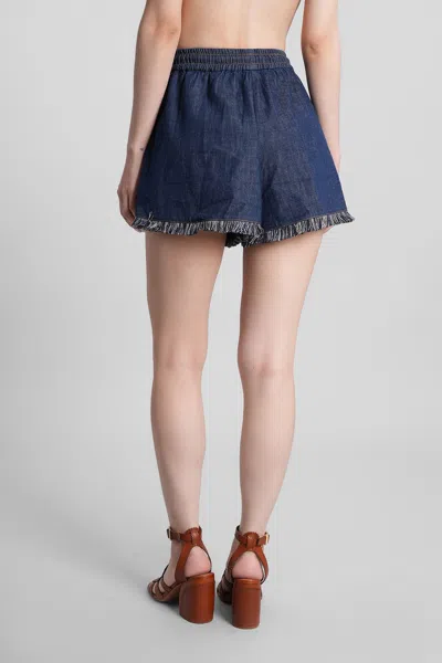 Zimmermann Rhiannon Drawstring Shorts In Blue