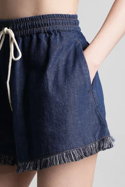 Zimmermann Rhiannon Drawstring Shorts In Blue