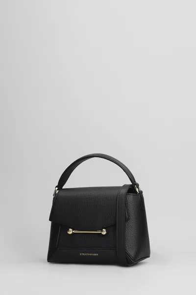 Strathberry Mosaic Shoulder Bag In Black Leather In Black