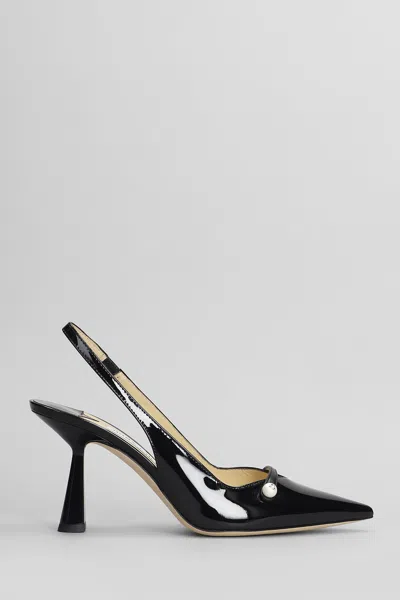 Jimmy Choo Graphic Stiletto Heel Pointed Toe In Black