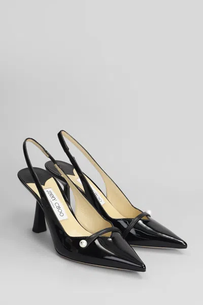 Jimmy Choo Graphic Stiletto Heel Pointed Toe In Black