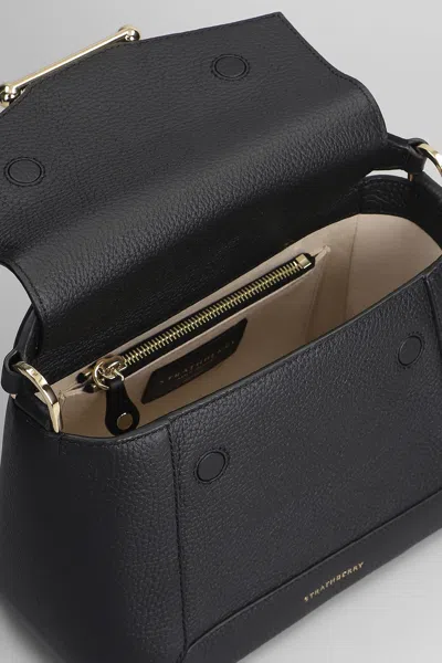 Strathberry Mosaic Shoulder Bag In Black Leather In Black