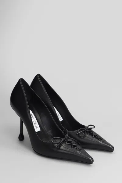 Jimmy Choo Scarlett 95 Leather Pumps In Black