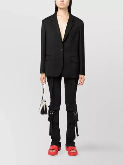 Msgm Elegant Tailored Jacket With Luxurious Viscose-wool Blend And Classic Silhouette In Blue
