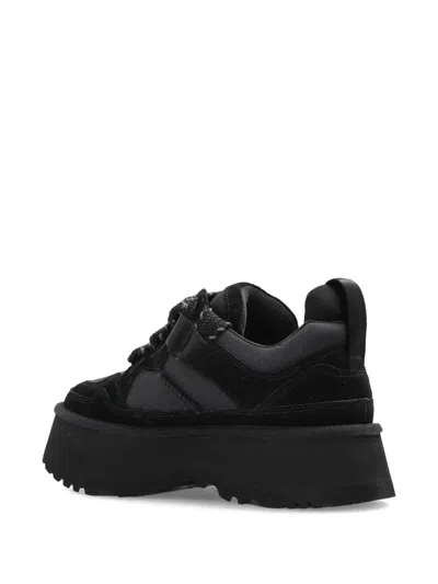 Ugg Chunky Platform Sneakers With Suede And Recycled Materials In Black