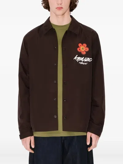 Kenzo Shirt Jacket With Floral Details X Futura 2000