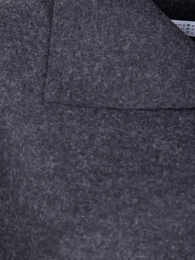 Harris Wharf London Mantle High-neck Half-sleeve Coat In Blue