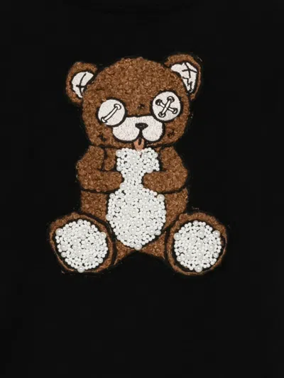 Barrow Bear-embellished Cotton T-shirt In Black