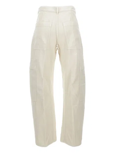 Citizen Of Humanity Citizens Of Humanity Relaxed Fit Beige Cargo Jeans In White