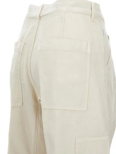 Citizen Of Humanity Citizens Of Humanity Relaxed Fit Beige Cargo Jeans In White