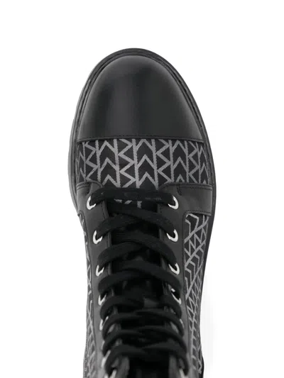 Michael Kors Blake Mk2000 Logo Jacquard Combat Boot In Animal Print
