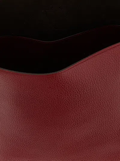 Tod's Mini Bucket Bag Textured Finish In Burgundy