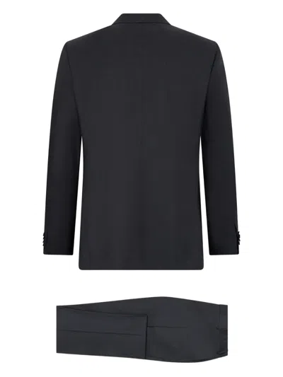 双纽扣翻领单排扣西装套装