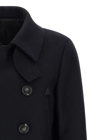 Dsquared2 Wool Coat With Button Detailing And Pockets In Blue