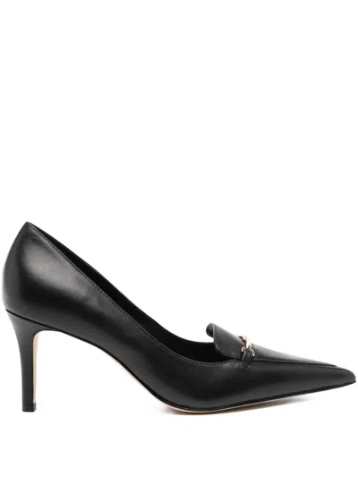 Michael Kors Lena In Black Leather Decollete In Black