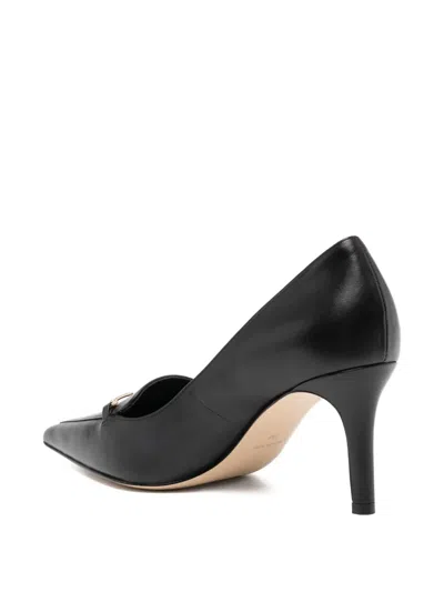 Michael Kors Lena In Black Leather Decollete In Black